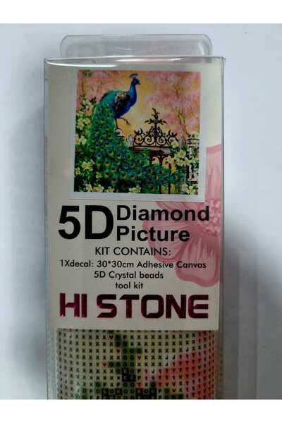 Hobiline Hı Stone 5d Elmas Boncuk Taş Işleme Mozaik Goblen Kit 30x30cm TAVUS ...