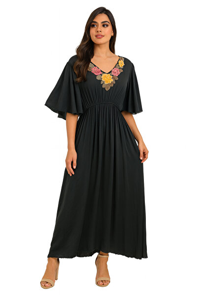 FOR WOMEN Floral Embroidered Maxi Dress