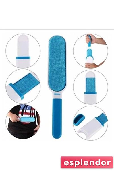 esplendor مجموعة فرش تنظيف غبار الريش مكونة من قطعتين باللون الأزرق