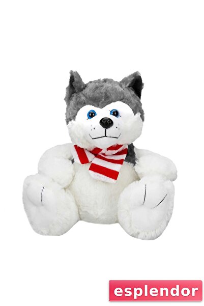 esplendor 1030 Sitting Husky Dog with Scarf 30 cm