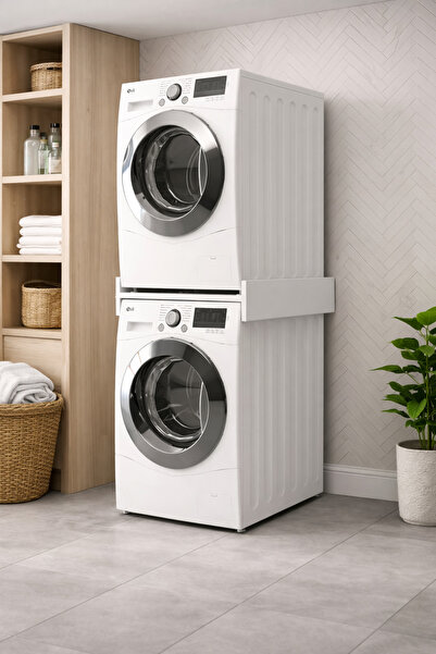 258 MoLife Lavo Banyo Dolabı Çamaşır Ve Kurutma Makinası Dolabı Beyaz