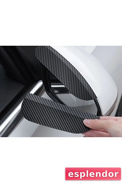 esplendor Car Mirror Rain Protector Trench Carbon Patterned