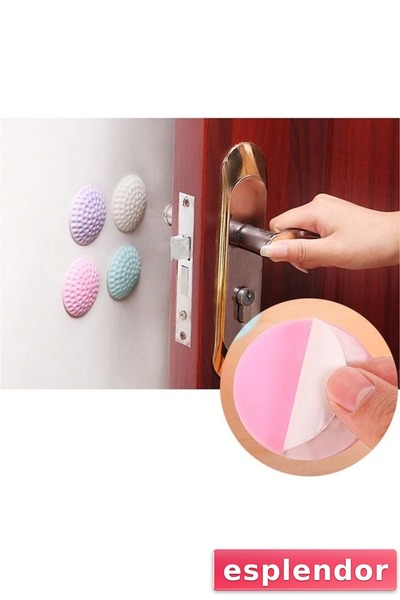 esplendor مجموعة مصدات حماية جدارية من السيليكون متعددة الأغراض مكونة من 4 قطع