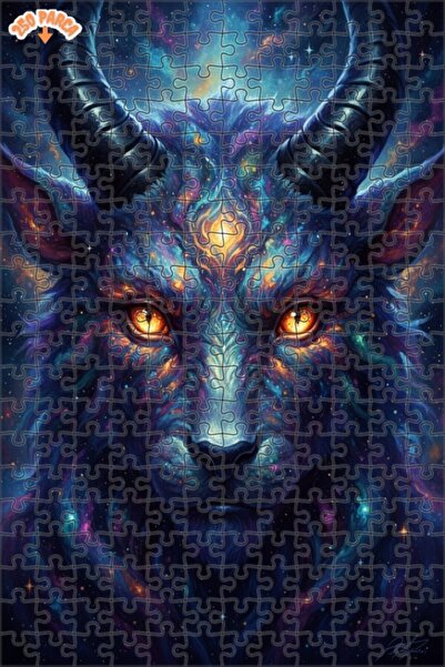 Esranın Dünyası لغز خشبي بإطار مزدوج الطبقات بمظهر لوحة زيتية لأسد كوني 250 ق...