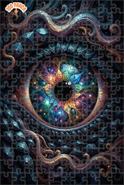 Esranın Dünyası Eye of the Universe Oil Painting Look Abstract Art Double-Lay...