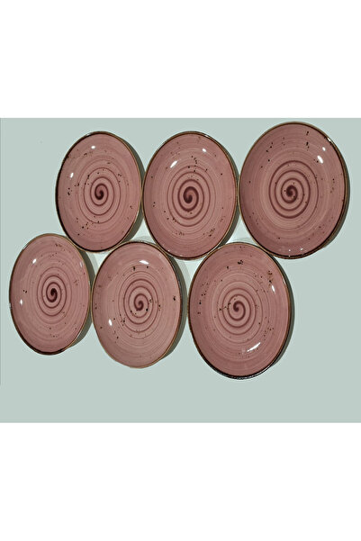 Tulu Porcelain Pink 6 Pieces 20 cm Cake Plate