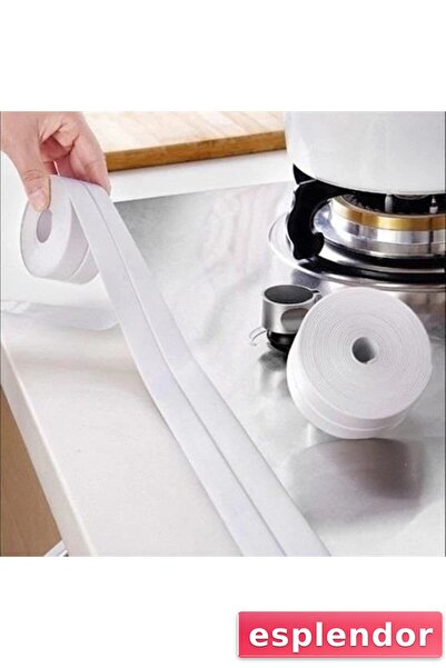 esplendor شريط مانع لتسرب المياه للحمام والمطبخ باللون الأبيض