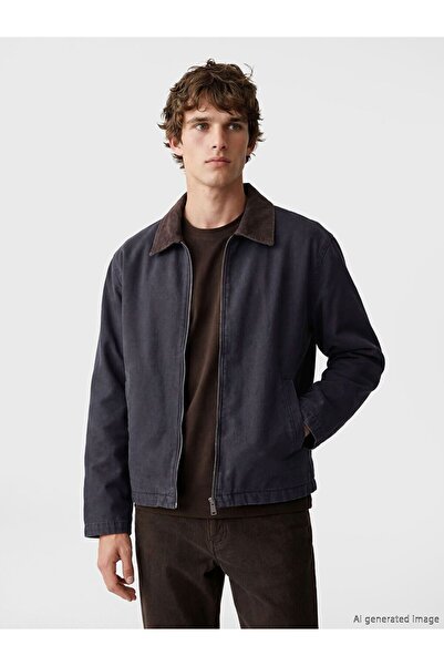 LC Waikiki Standard Fit Velvet Collar Men's Jacket