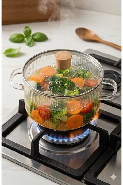 Funny Life Premium Borosilikat Cam Mini Tencere - 180 ml