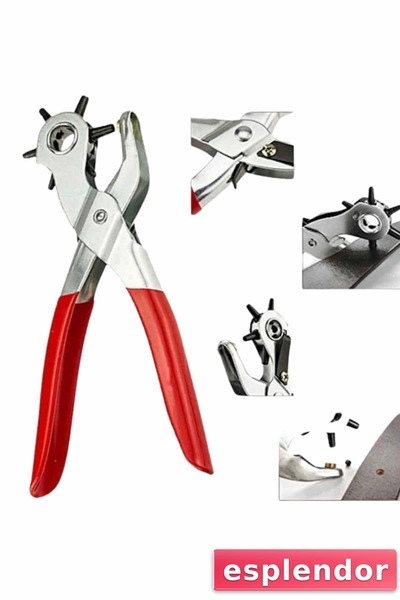 esplendor كماشة ثقب الحزام، كماشة ثقب الجلد، 6 مقاسات مختلفة