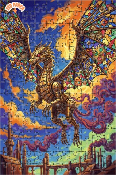 Esranın Dünyası لغز خشبي مؤطر بطبقتين من بيرنيت دراغون آرت 150 قطعة 20x30