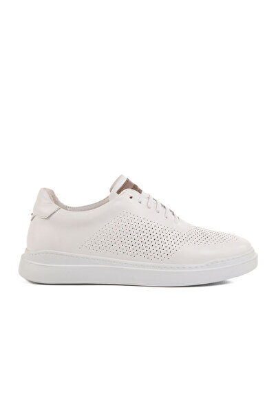 Aspor White Genuine Leather Men's Casual Shoes
