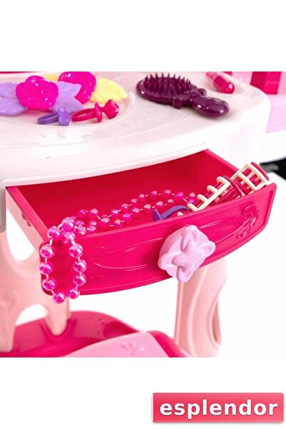 esplendor مجموعة ألعاب طاولة مكياج للأطفال مع أضواء وأصوات