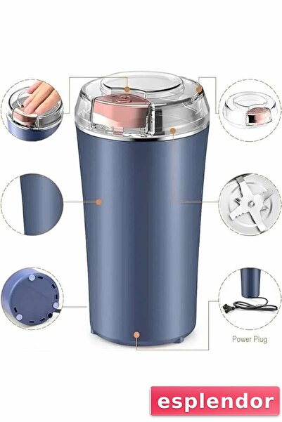 esplendor Coffee and Spice Grinder Easy to Clean Stainless Steel Portable