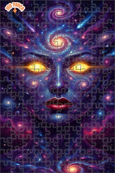 Esranın Dünyası The Face of the Universe Oil Painting Look Art Wooden Puzzle ...