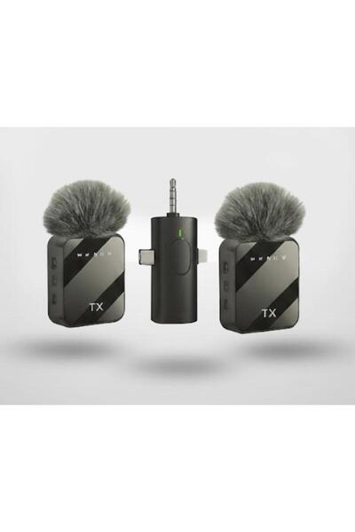 ENINNOVA 3 IN1 Wireless Lavalier Microphone, Auto-Connect, 20M Range, Black