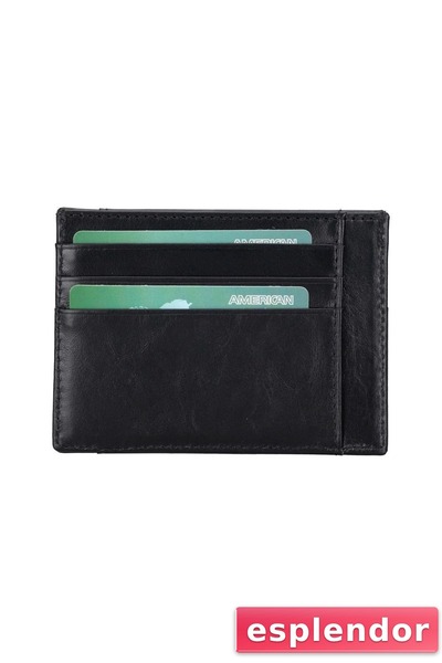 esplendor Leather Card Holder Blwl018 Rst1 Black