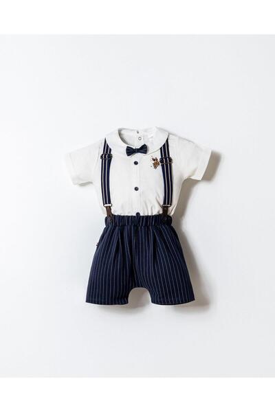 U.S. Polo Assn. Baby Boy 2-Piece Stylish Set – Poplin Shirt & Woven Shorts wi...