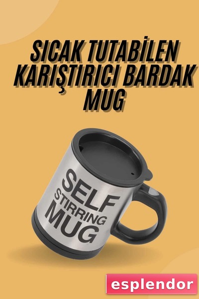 esplendor Warm Thermos Cup Self Stirring Mixer Mug