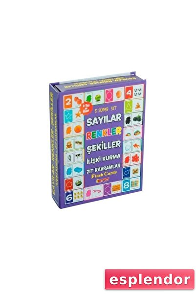 esplendor 1413 DıyToy، البطاقات التعليمية - 5 مجموعات فائقة - الأرقام + الألو...