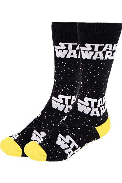 Star Wars Дълги чорапи с лого, черни, 37-45 EU