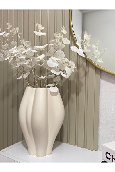 Tuge Home Twist Vase – Sand Beige