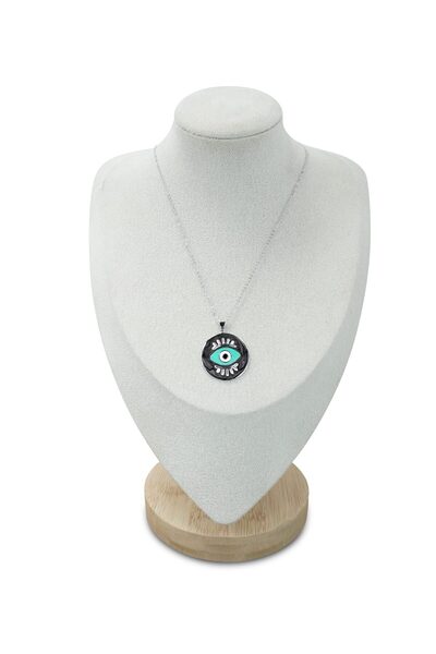Ramaria Atelier Silver Evil Eye Pendant Necklace