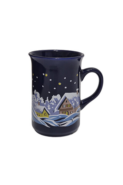 Hasyılmaz Vintage Christmas Snowfall Themed Porcelain Mug 10.5cm 003