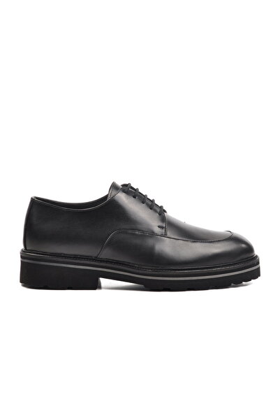 Aspor Black Genuine Leather Men's Classic Shoes