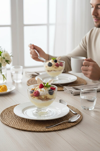 Bereketli Store Line Ayaklı Magnolya Kasesi – Şık Cam Sunum ve İkram Kasesi, ...