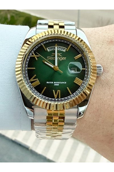 Slazenger 10 Atm Waterproof Calendar Men's Wristwatch