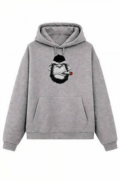 Rabona Fashion Mahalle's Elder Gorilla Design Sweatshirt / Hoodie (Optional)