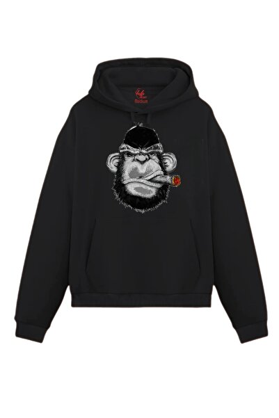 Rabona Fashion Mahalle's Elder Gorilla Design Sweatshirt / Hoodie (Optional)