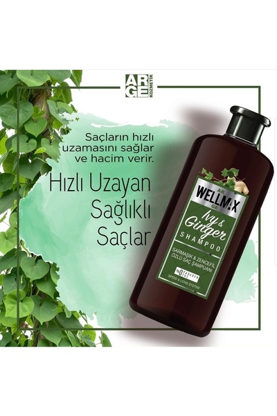 Wellmax Ivy & Ginger Extract Shampoo 500 ml – Strengthening Hair Care Shampoo...