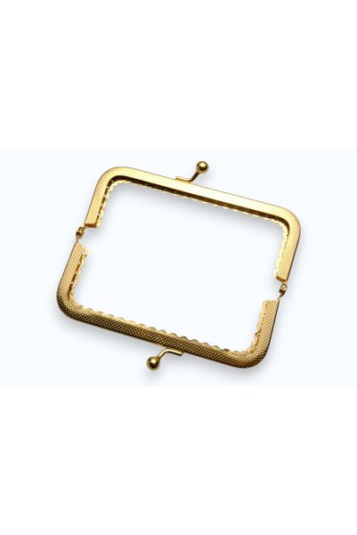 Prestij Boncuk Köşeli Gold Renk Çanta ve Cüzdan Klipsi Küçük Boy 12 cm