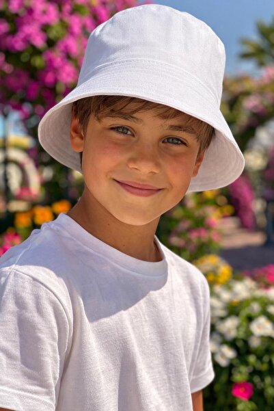 MARBERRY Λευκό ανδρικό καπέλο bucket Βαμβάκι τεμαχίων