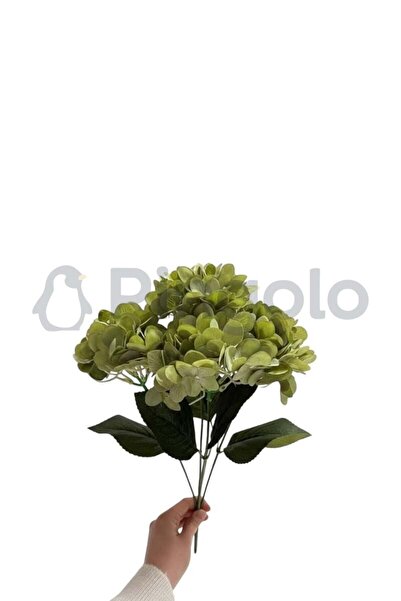 Pingolo Hydrangea 5-Branch Artificial Flower Png-505-Khaki Green