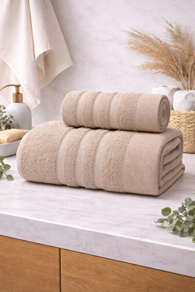 MELONIE Ayla 2 Piece Towel Set 70X140 Bath Towel 50X85 Hand Towel Soft-Textured