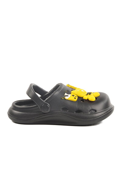 Aspor Black Girl's Sabo Slippers