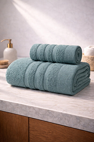 MELONIE Ayla 2 Piece Towel Set 70X140 Bath Towel 50X85 Hand Towel Soft-Textured