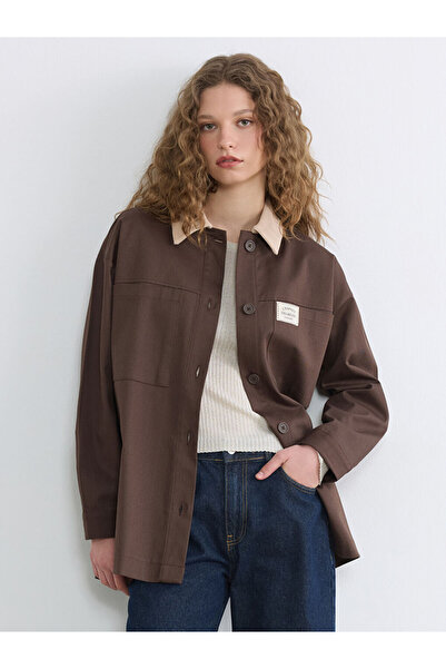 LC Waikiki Contrast Roba Collar Loose Fit Women's Jacket from Uzg Store for S...