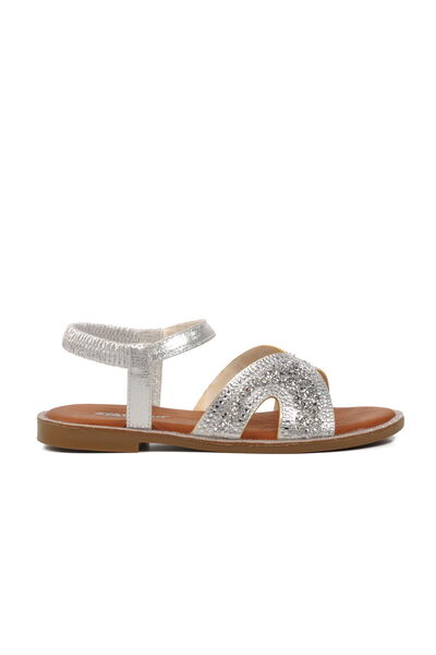 Aspor Silver Gray Women's Flat Sandals