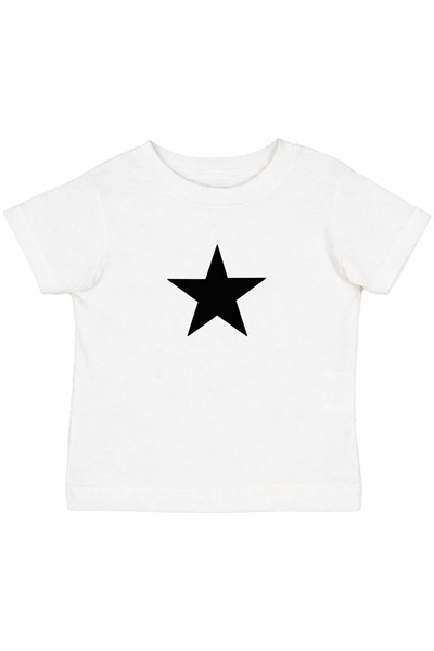 Bravebell Tricou unisex alb cu imprimeu grafic cu stele
