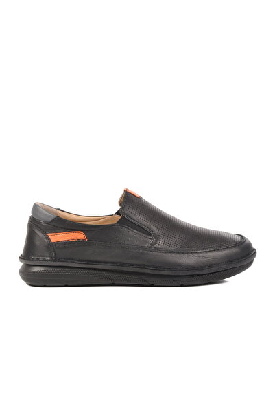 Aspor Black Genuine Leather Men's Casual Shoes
