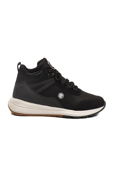 Aspor Black and White Lace-Up Unisex Sneaker Boots