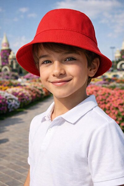 MARBERRY قبعة رجالية حمراء قطن ليو لودي باكت