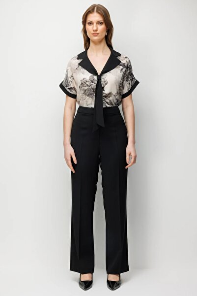 Rain and River بنطلون إيكول عالي الخصر قصة ساق واسعة