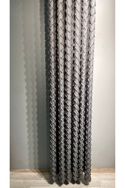 PerdeBurada ZigZag Ponpon Fon Tek Kanat Sık Pile Premium Kırışmaz Ütü İstemez