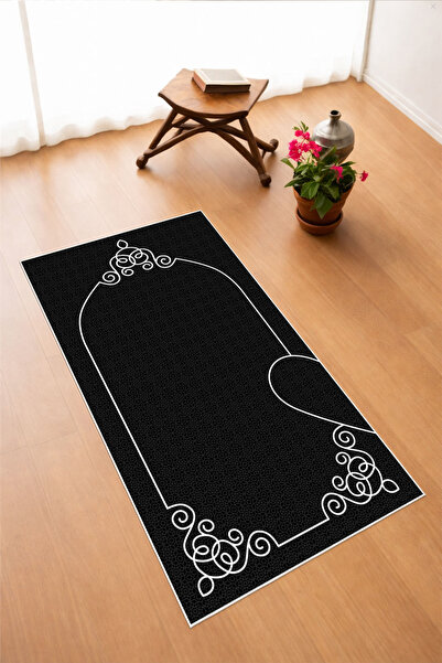 Pelura Halı سجادة صلاة على شكل قلب مزدوج طباعة رقمية قطعة حذاء بنعل مانع للان...