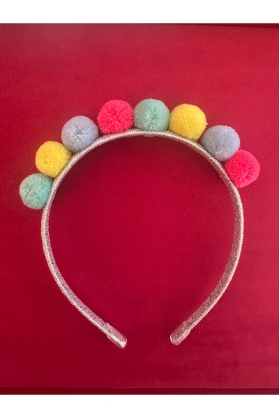 Milena Designer Store Milena Istanbul Colorful Children's Crown with Pompoms
